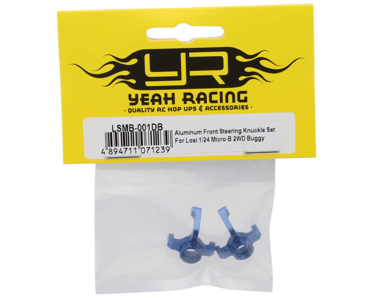 Yeah Racing Losi Micro-B Aluminum Front Steering Knuckle Set (Blue) (2)