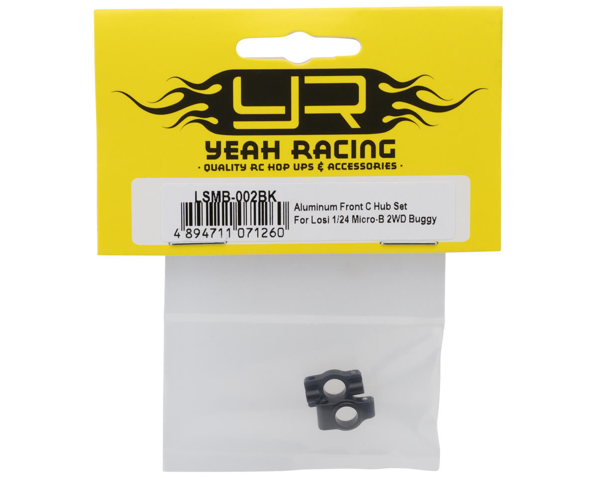 Yeah Racing Losi Micro-B Aluminum Front C-Hub Set (Black) (2)
