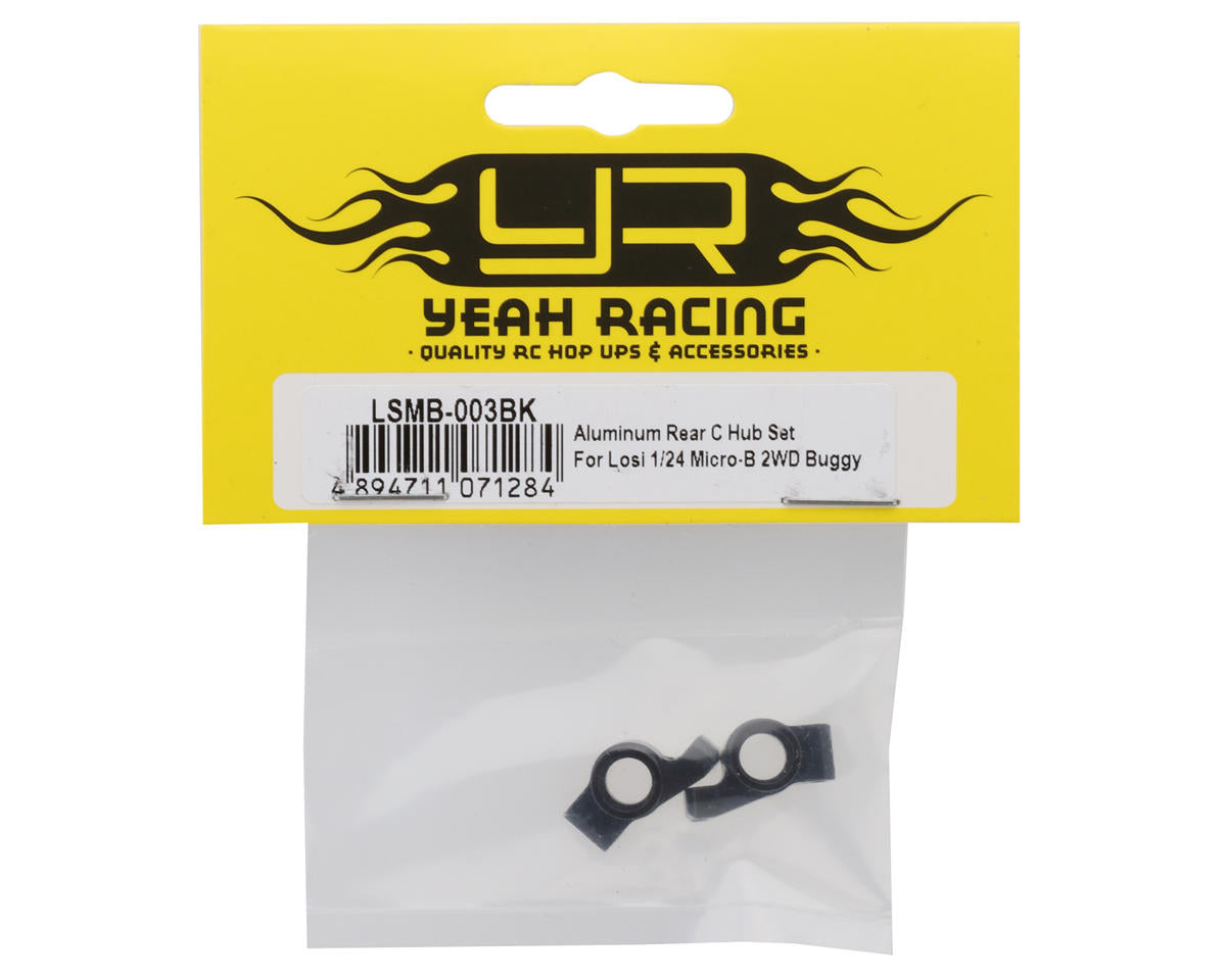 Yeah Racing Losi Micro-B Aluminum Rear C-Hubs (Black) (2)