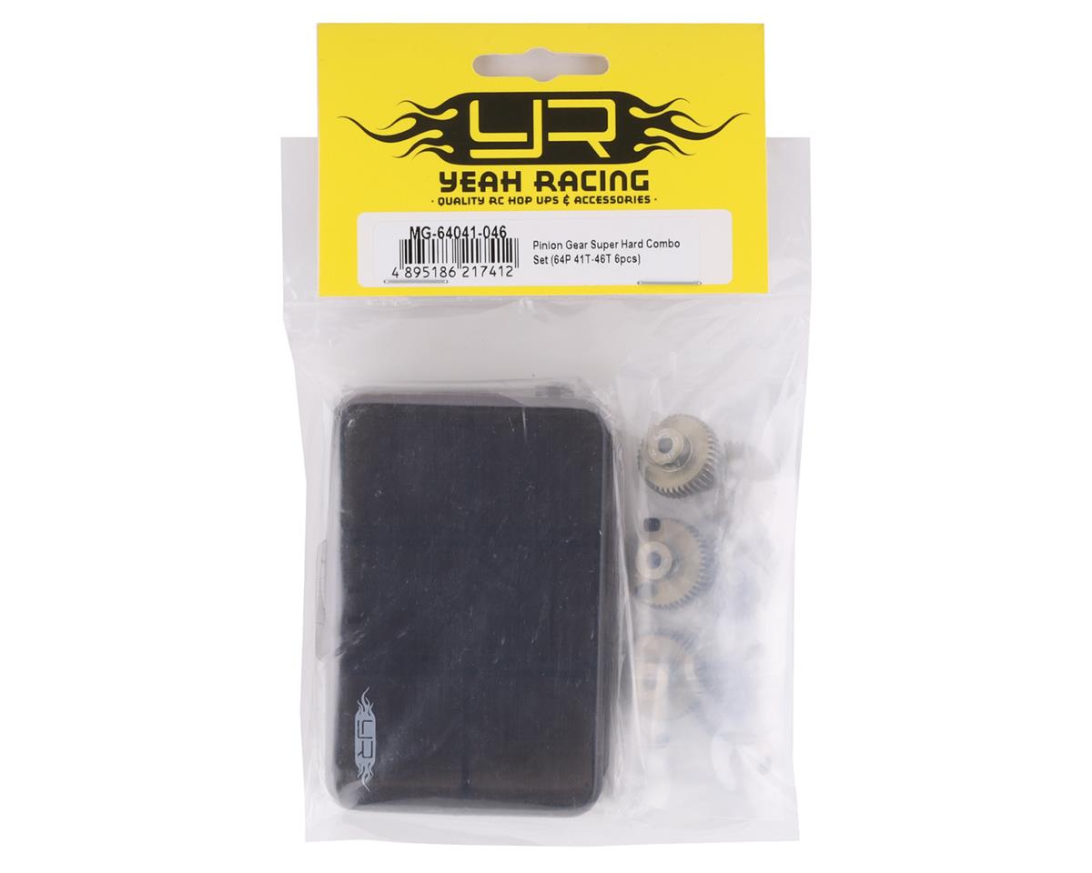 Yeah Racing Hard Coated 64P Aluminum Pinion Gear Set (41, 42, 43, 44, 45, 46T)