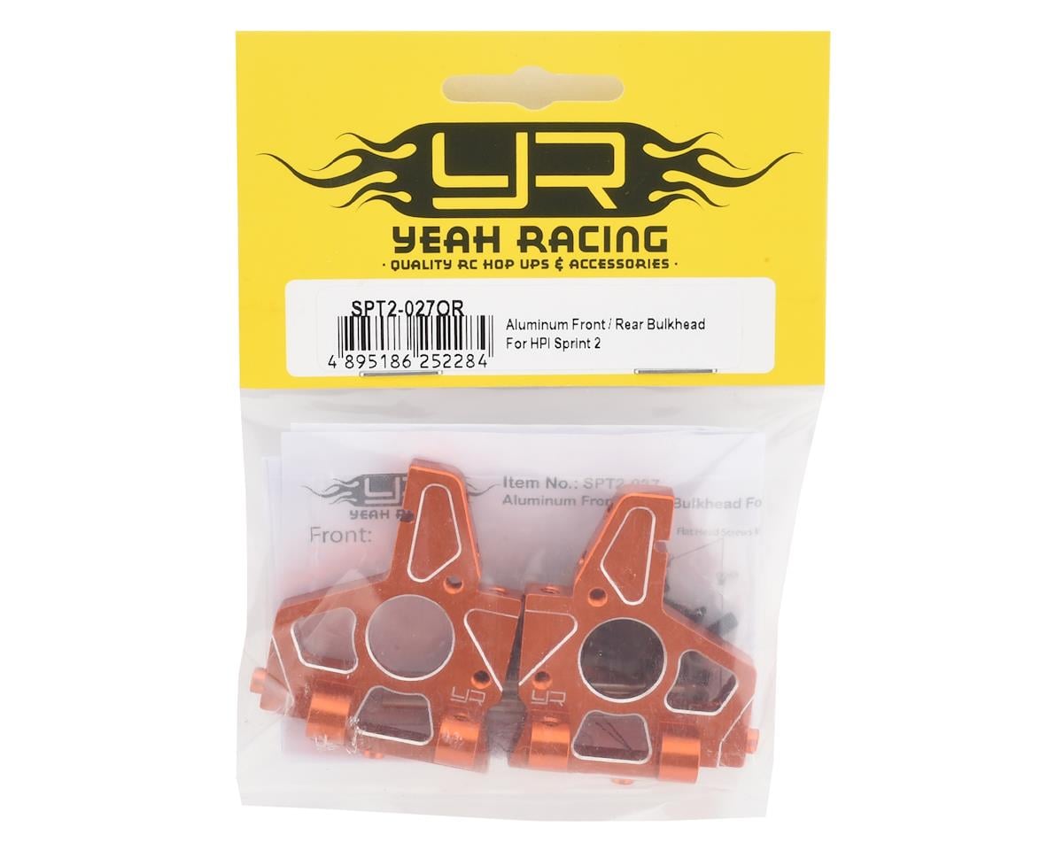 Yeah Racing HPI Sprint 2 Aluminum Bulkhead (Orange)