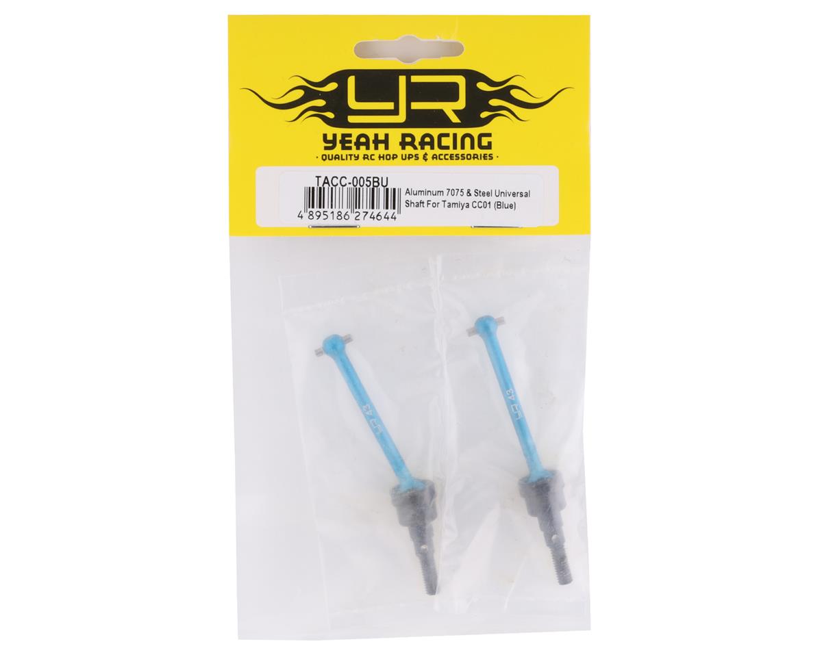 Yeah Racing Tamiya CC-01 Aluminum & Steel Universal CVD Drive Shafts (Blue) (2)