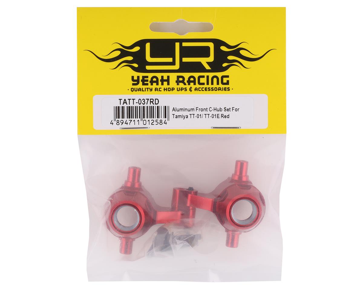 Yeah Racing Tamiya TT-01 Aluminum Front Knuckles (Red) (2)