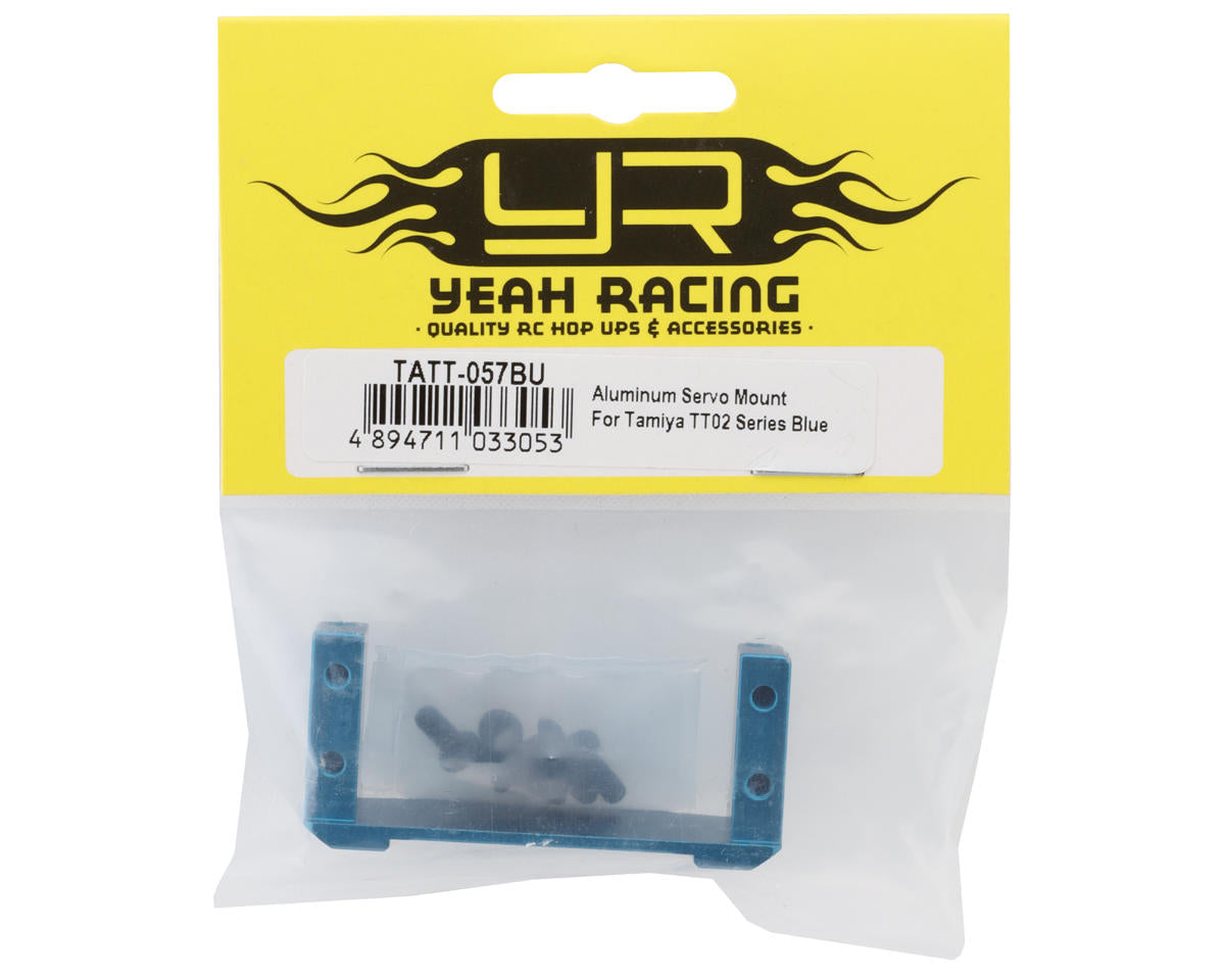 Yeah Racing Tamiya TT-02 CNC-Machined Aluminum Servo Mount (Blue)