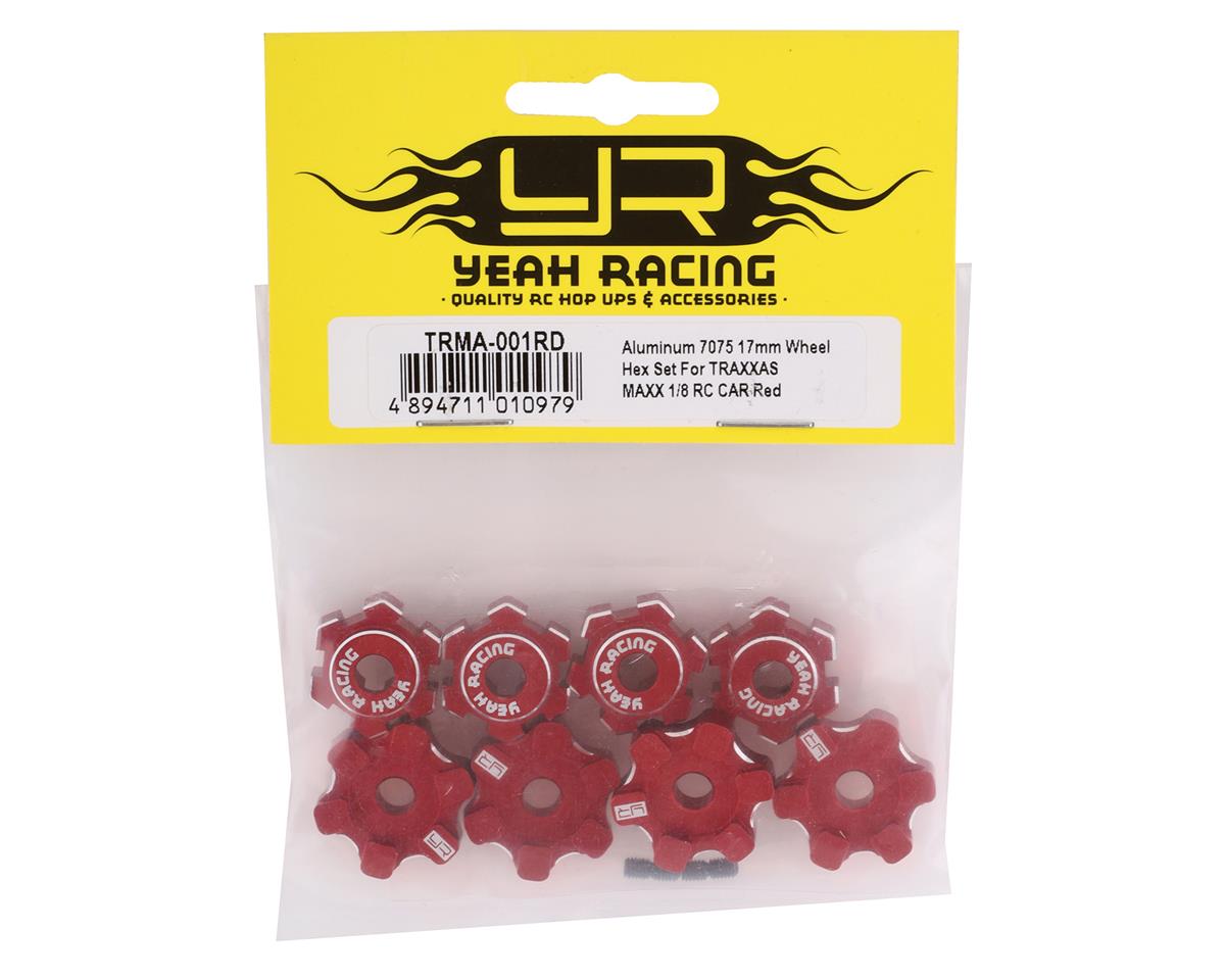 Yeah Racing 17mm Aluminum Wheel Hex for Traxxas Maxx (Red) (4)