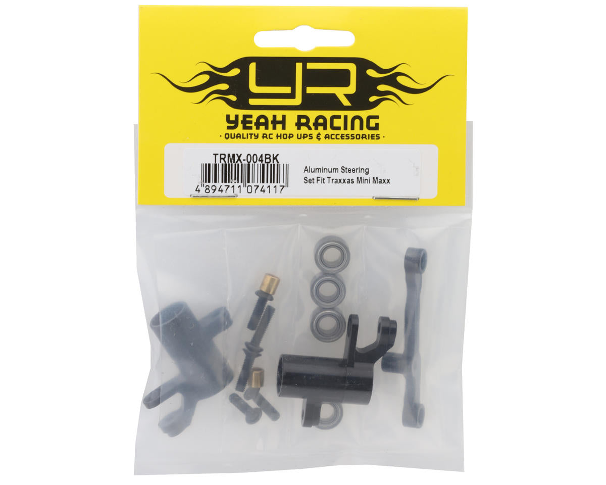 Yeah Racing Aluminum Steering Bellcrank Set For Traxxas® Mini Maxx® (Black)