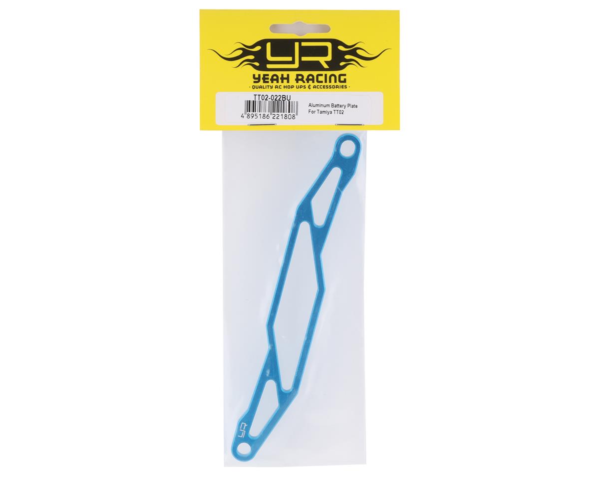 Yeah Racing Tamiya TT-02 Aluminum Battery Hold Down (Blue)