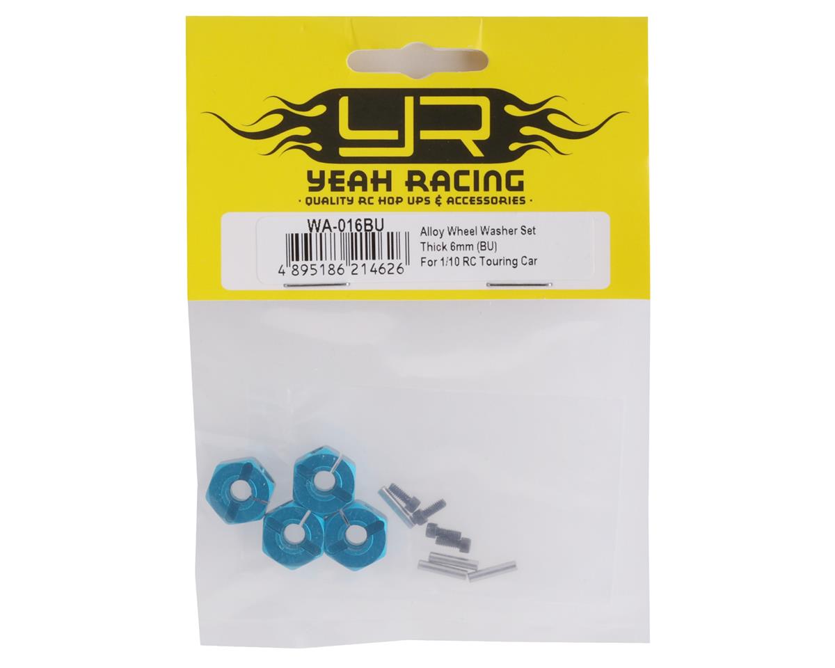 Yeah Racing Aluminum Clamping 12mm Hex (Blue) (4) (6mm)