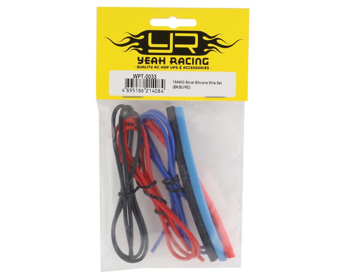 Yeah Racing Silicone Wire Set (Red, Black & Blue) (3) (1.9') (18AWG)