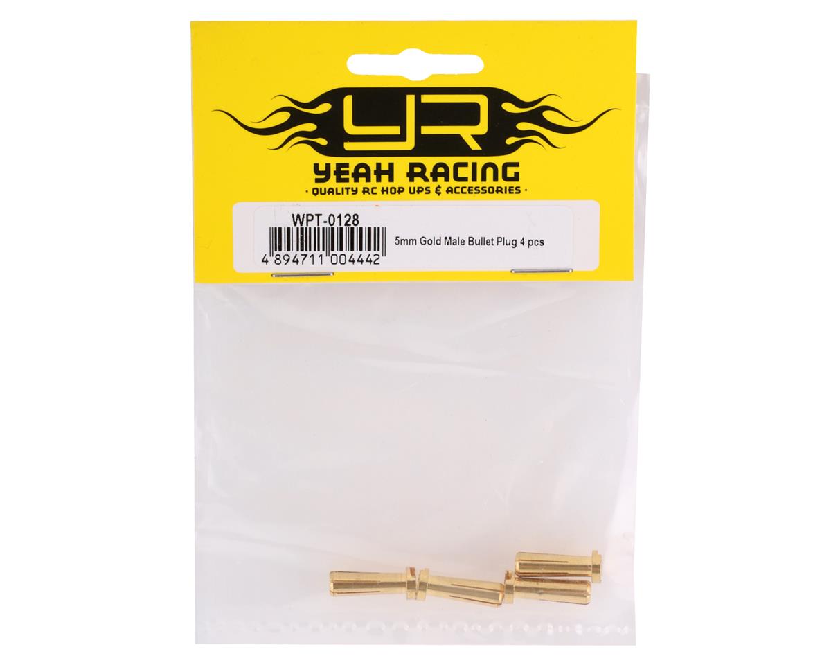 Yeah Racing Male 5mm Gold Bullet Plugs (4)