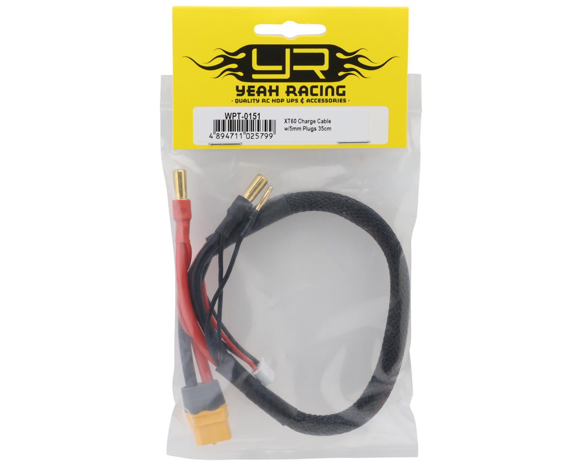 Yeah Racing 2S LiPo XT60 Charge Lead (Female XT60 to 5mm Bullets)