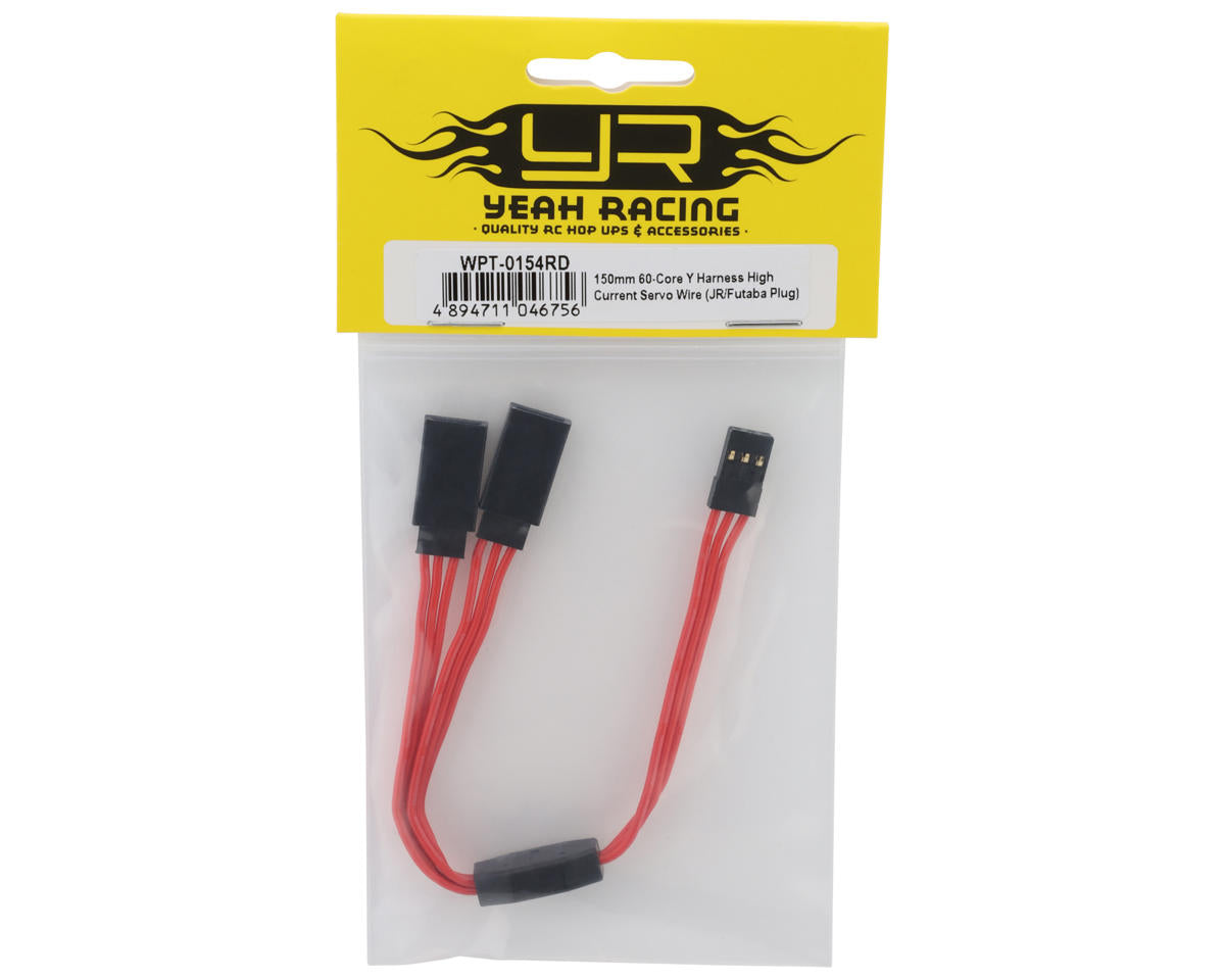 Yeah Racing 60-Core Y-Harness High Current Servo Extension Lead (Red)