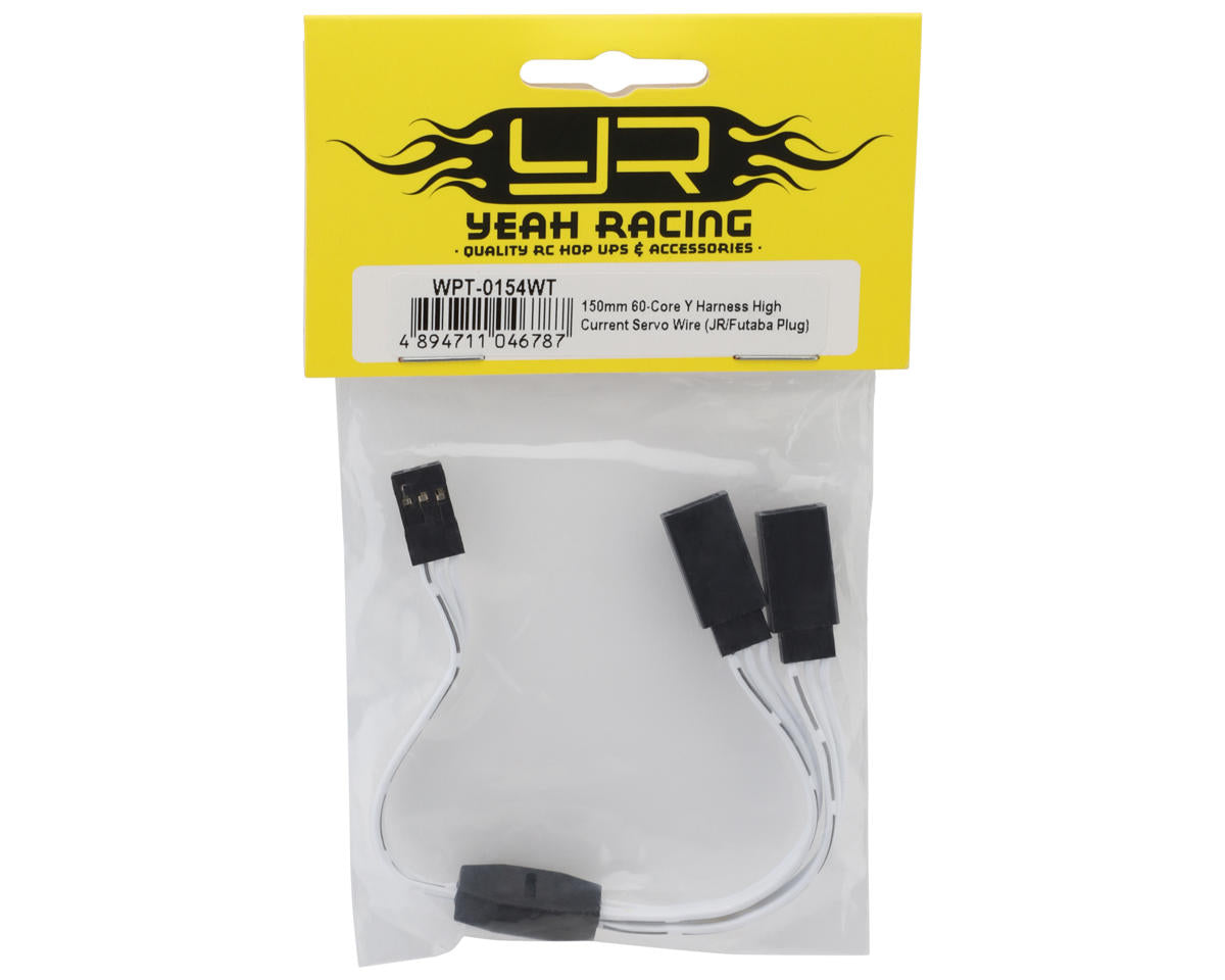 Yeah Racing 60-Core Y-Harness High Current Servo Extension Lead (White)