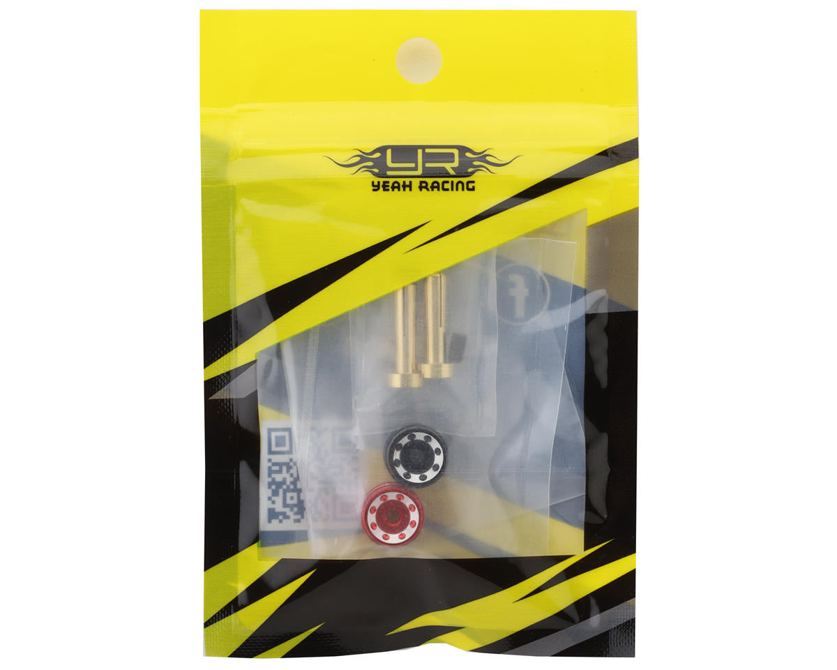 Yeah Racing Heatsink Bullet Plug Grips w/4mm Bullets (Black/Red)