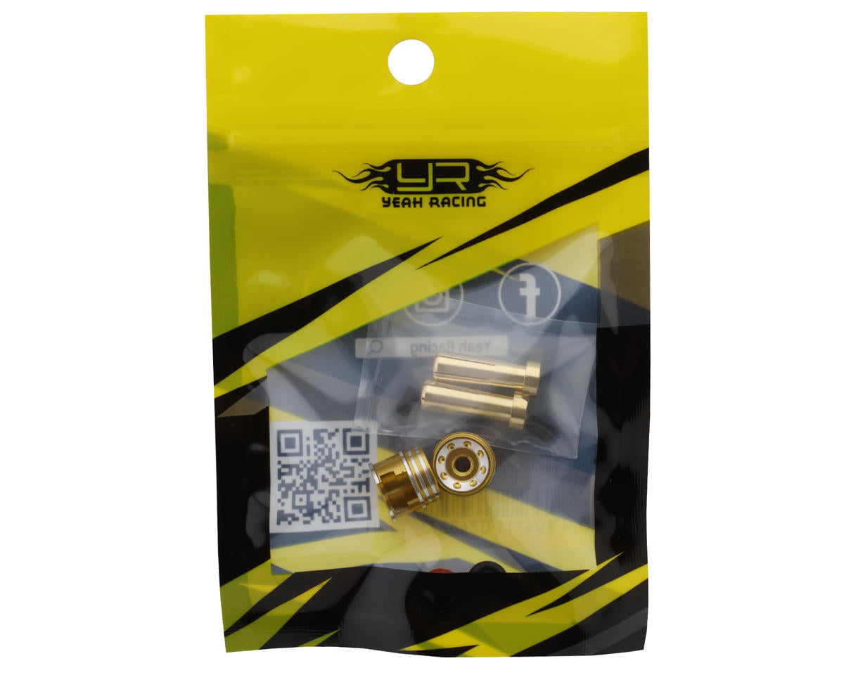 Yeah Racing Aluminum Bullet Grips (Gold) (2) w/5mm Bullet Connectors