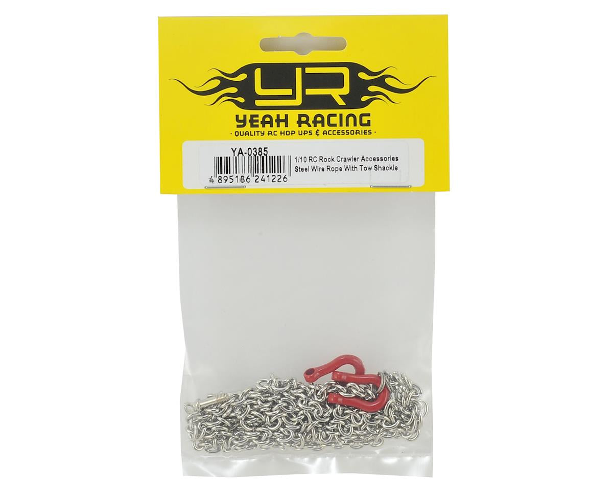 Yeah Racing 96cm 1/10 Crawler Scale Steel Chain w/Red Shackles