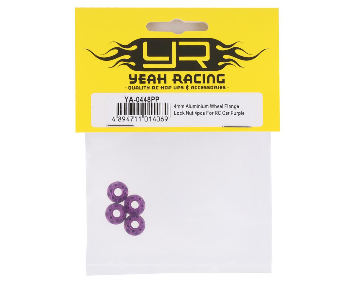 Yeah Racing 4mm Aluminum Serrated Wheel Lock Nut (4) (Purple)