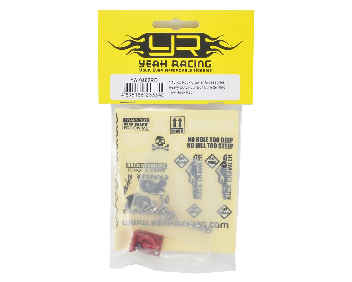 Yeah Racing Four Bolt Tow Ring (Red) (2)