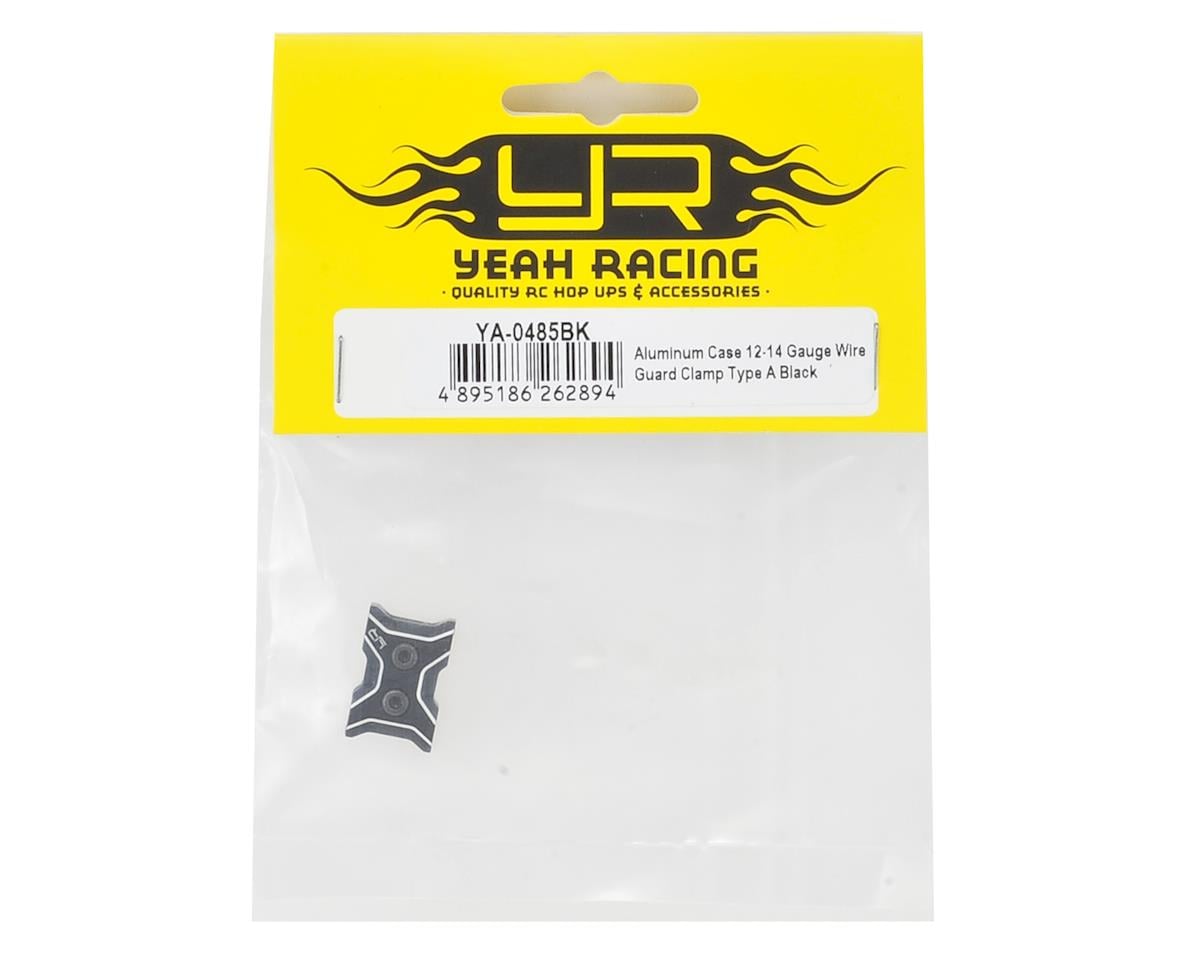 Yeah Racing Aluminum 12-14 Gauge Wire Clamp (Black) (Type A)