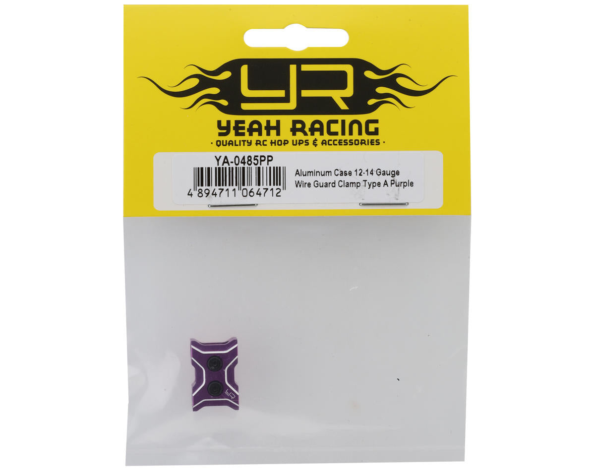 Yeah Racing Aluminum Wire Clamp 12-14AWG (Purple) (Type A)