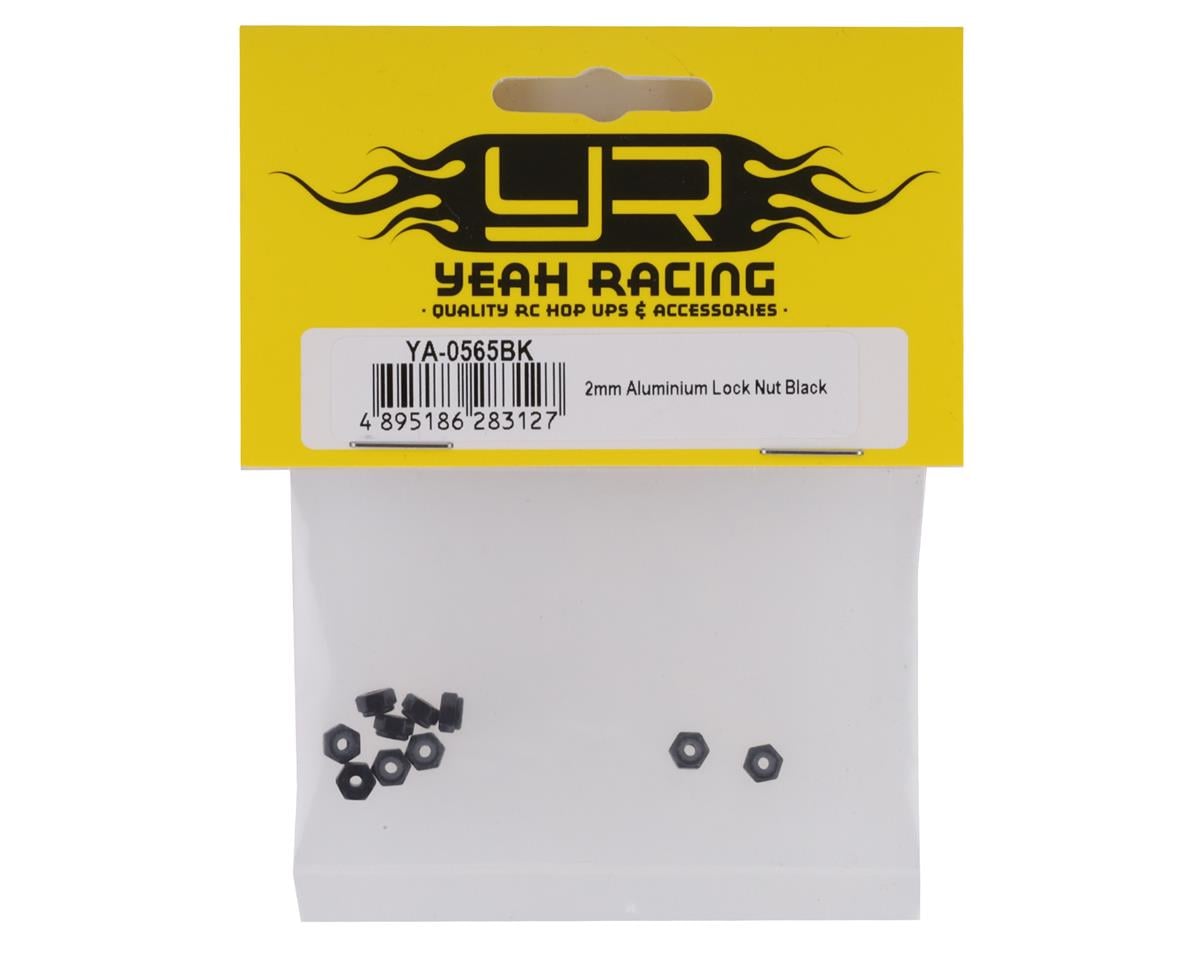Yeah Racing 2mm Aluminum Lock Nut (Black) (10)
