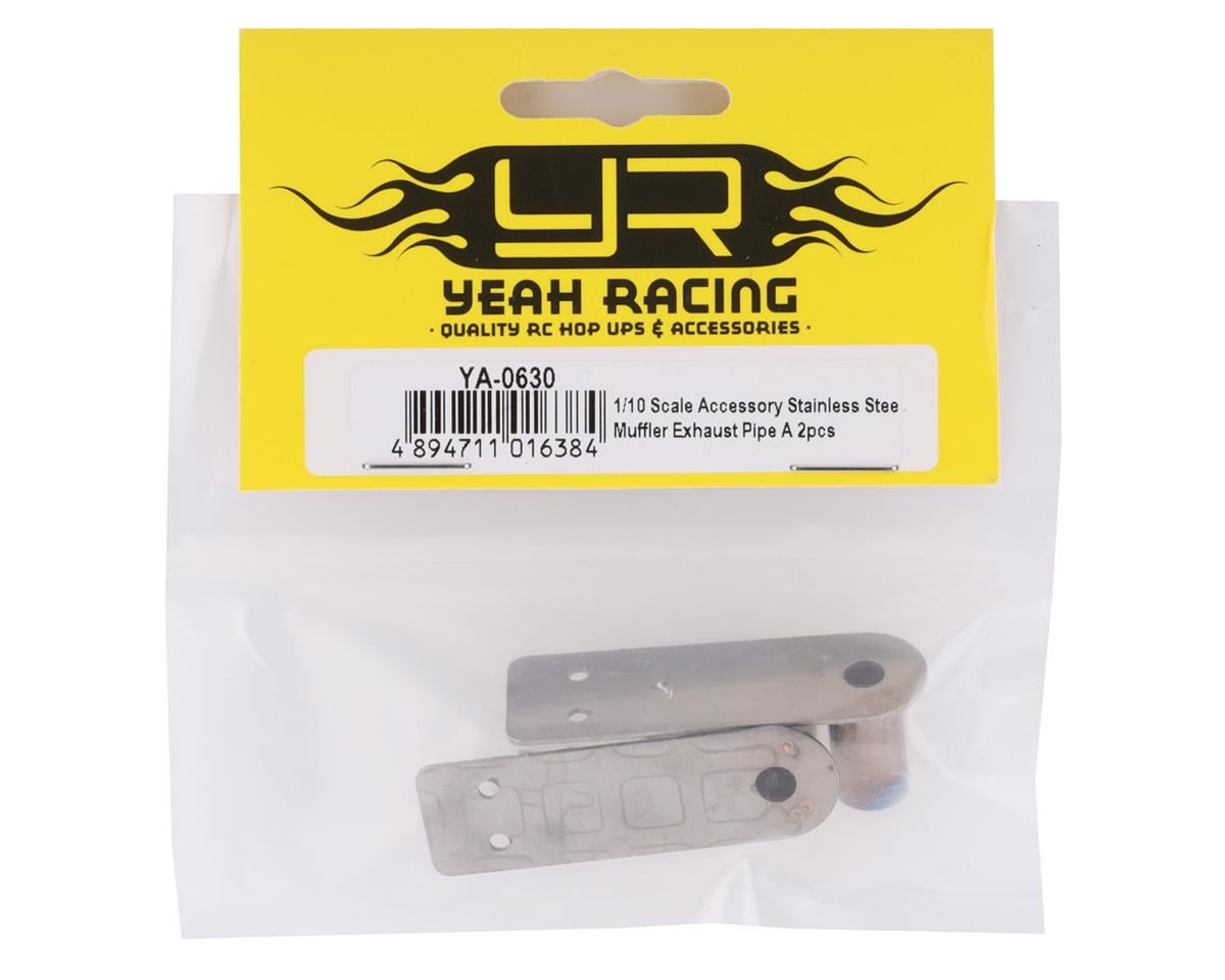 Yeah Racing 1/10 Stainless Steel Exhaust Tips (Silver) (2)