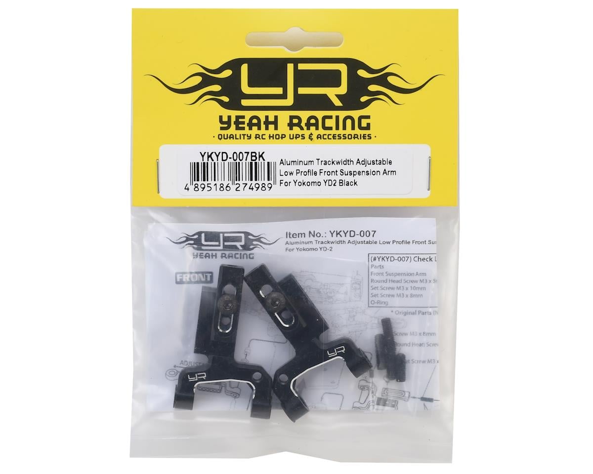 Yeah Racing Yokomo YD-2 Aluminum Adjustable Low Profile Front Arm (Black)