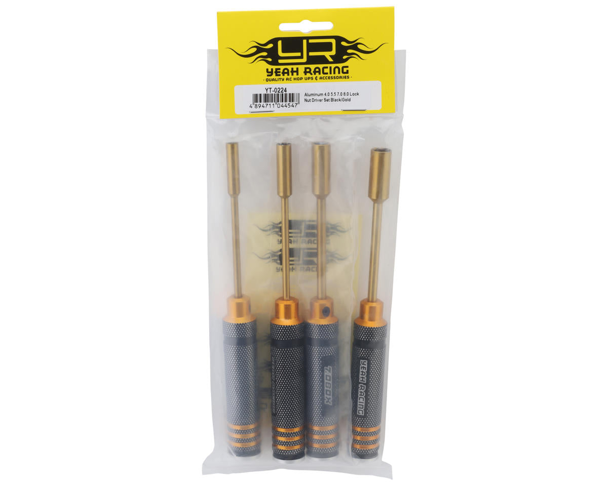 Yeah Racing Aluminum Metric Lock Nut Drivers Set (4mm/5.5mm/7mm/8mm)