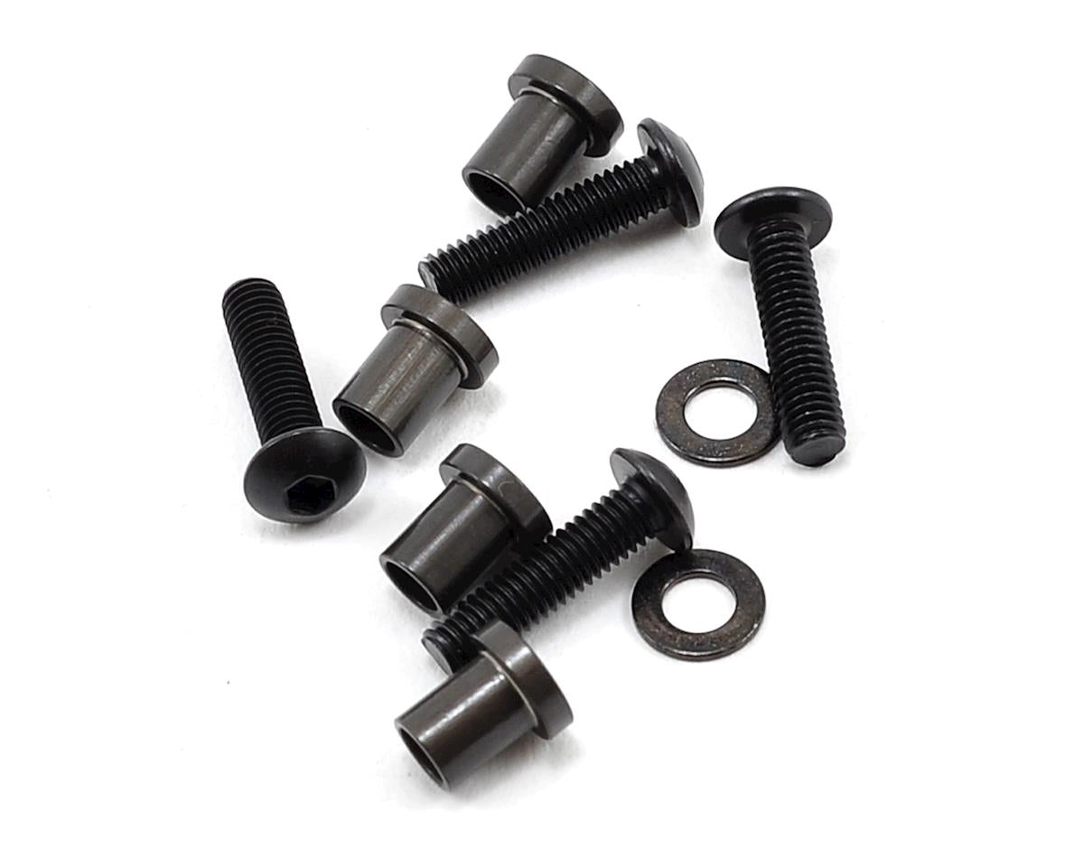 Yokomo Aluminum King Pin Set w/Hardware (4)