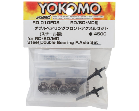 Yokomo Steel Double Bearing Front Axle Set (2)