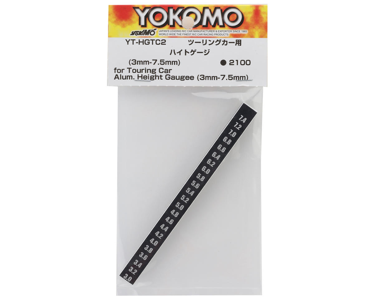 Yokomo Touring Car Aluminum Ride Height Gauge (Black) (3-7.5mm)