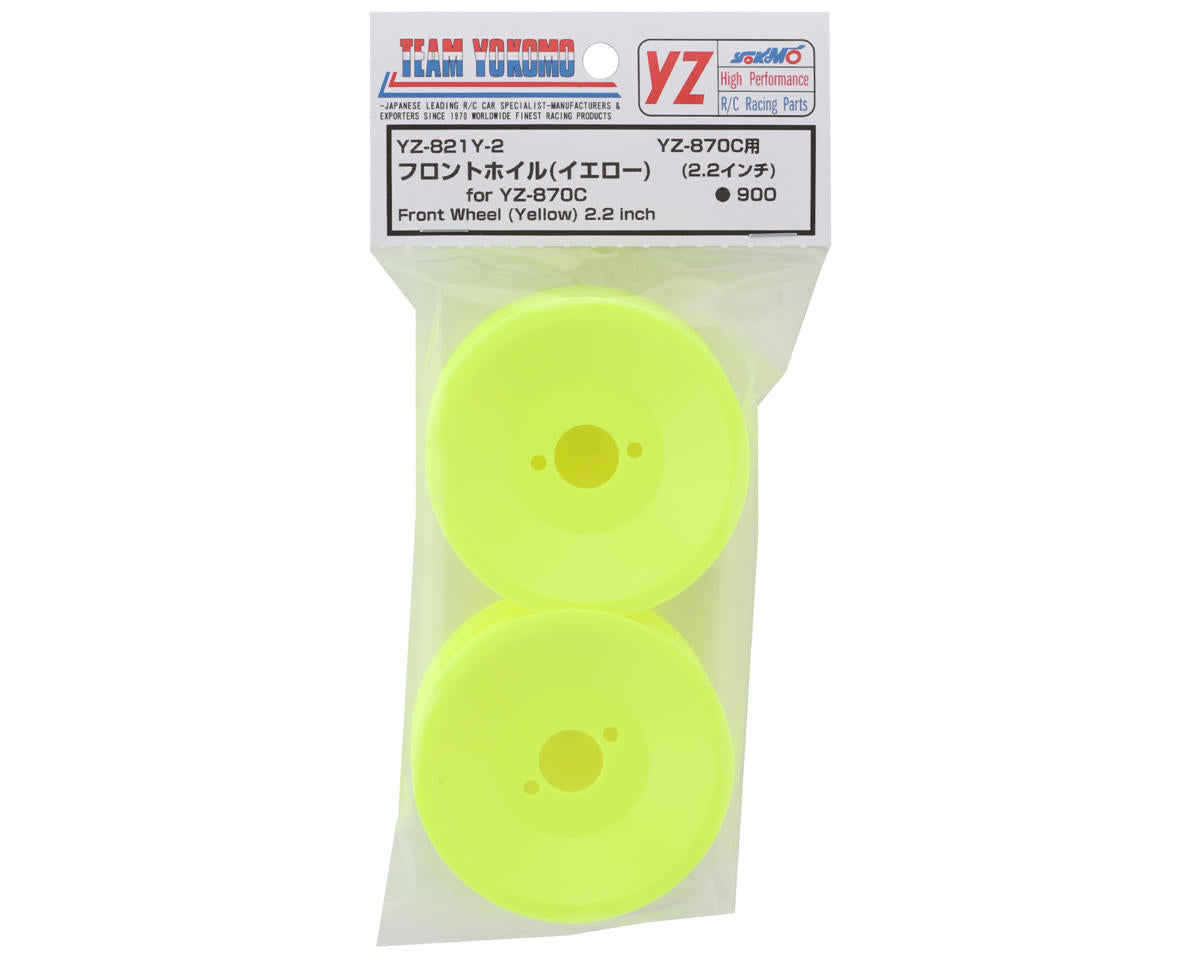 Yokomo 870C Super Dog Fighter 2.2 Front Wheels (Fluorescent Yellow) (2)