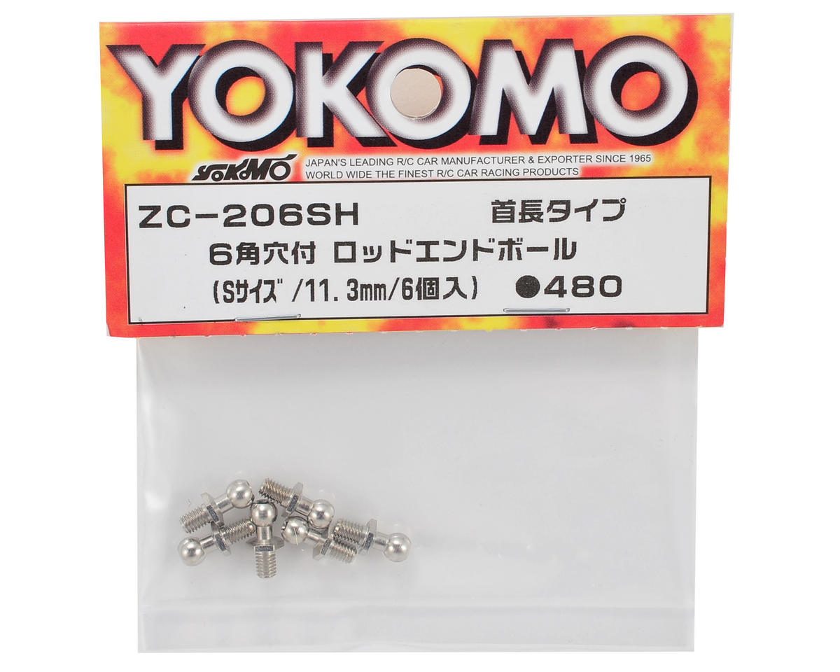 Yokomo Hexagon Socket Rod End Ball (6) (S Size/11.3mm Length)