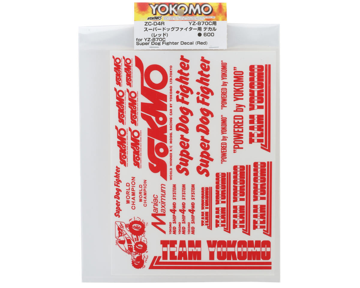 Yokomo 870C Super Dog Fighter Decal Set (Red)