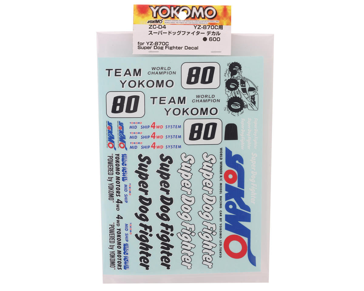 Yokomo 870C Super Dog Fighter Decal Sheet