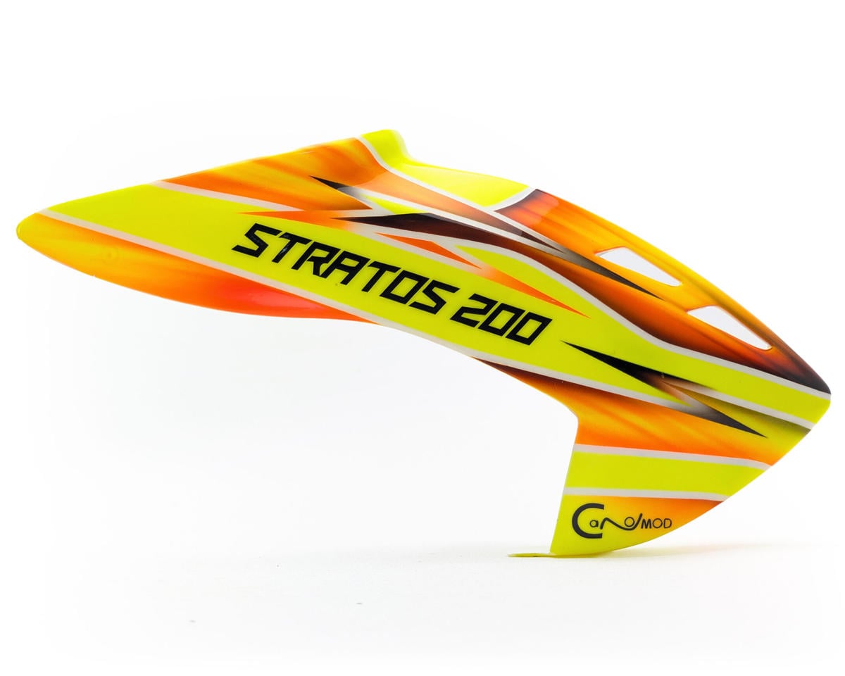 Canomod XLPower Stratos 200 Fiberglass Airbrush Pre-Painted Canopy (Neon Flame)