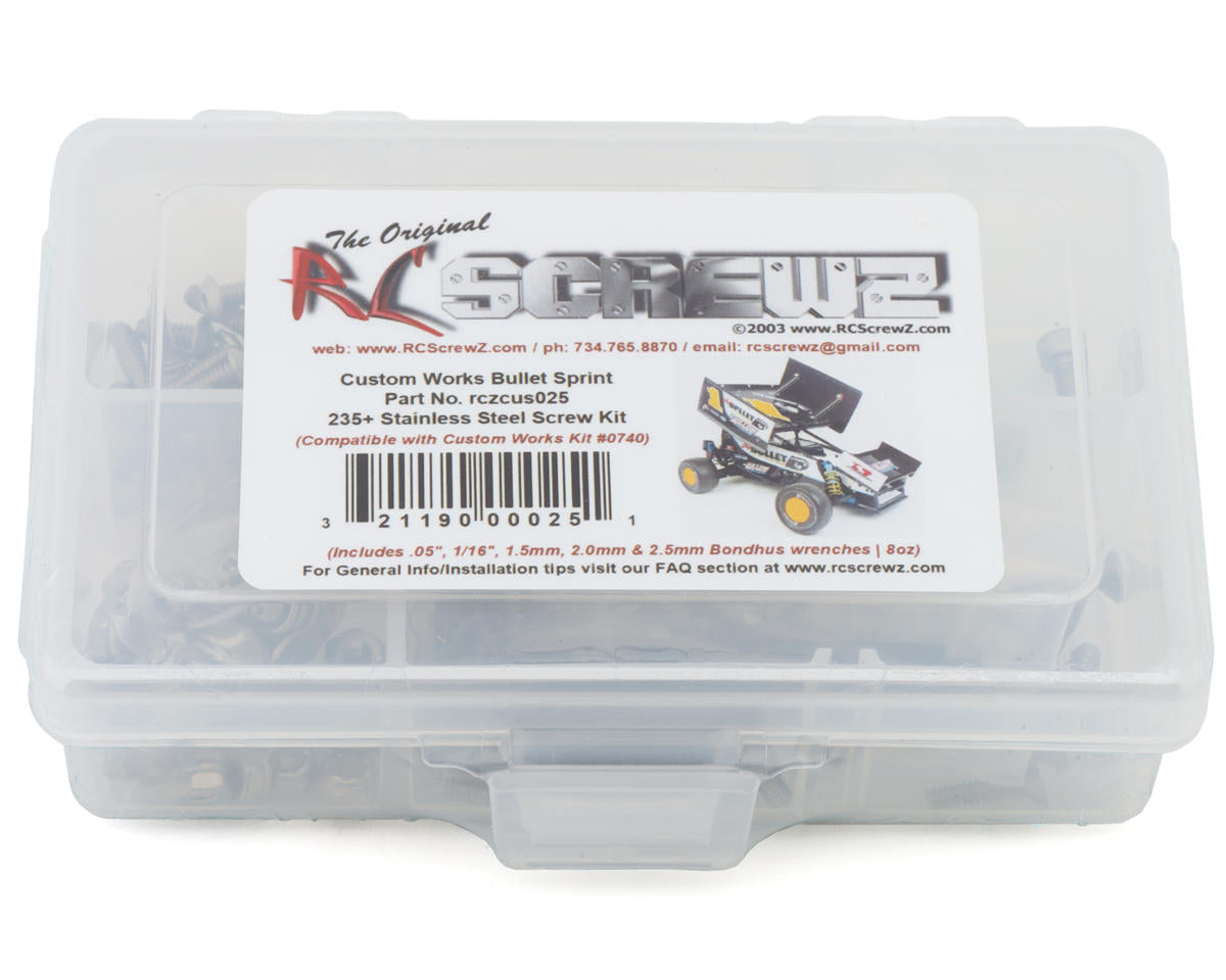 RC Screwz Custom Works Bullet Sprint Stainless Steel Screws Kit