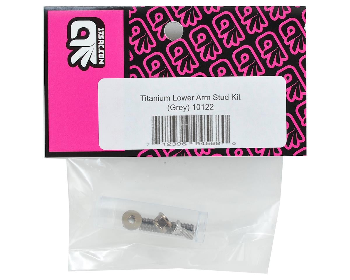 175RC Titanium Lower Arm Stud Kit (Grey)