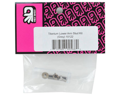 175RC Titanium Lower Arm Stud Kit (Grey)