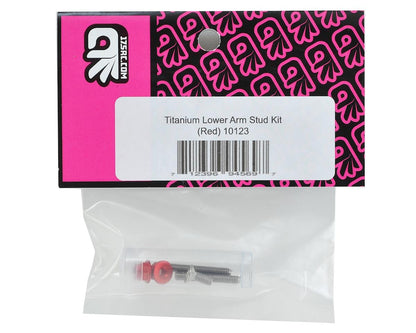 175RC Titanium Lower Arm Stud Kit (Red)