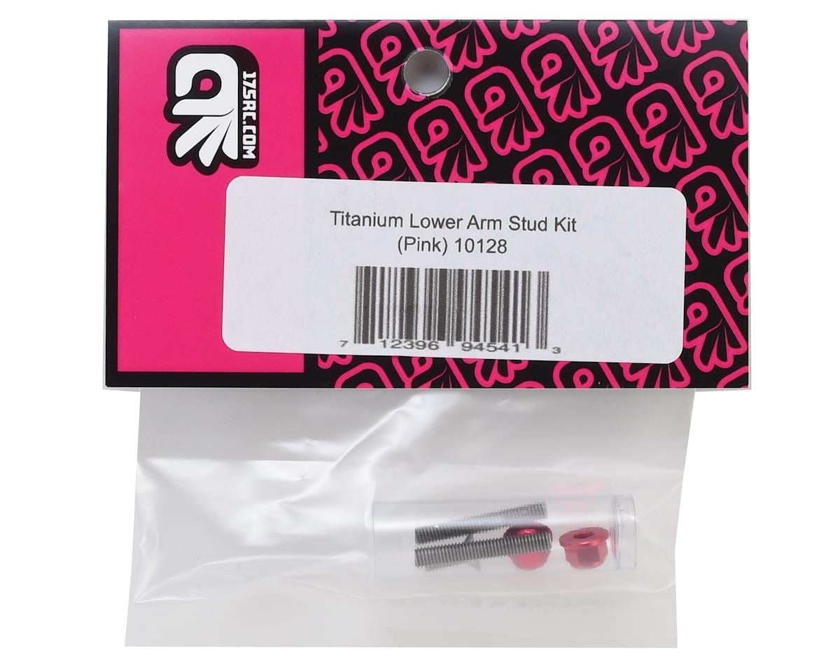 175RC Titanium Lower Arm Stud Kit (Pink)