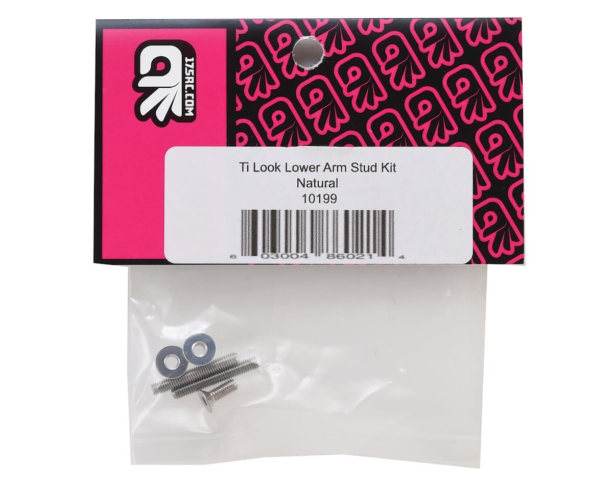 175RC "Ti-Look" Lower Arm Stud Kit (Silver)