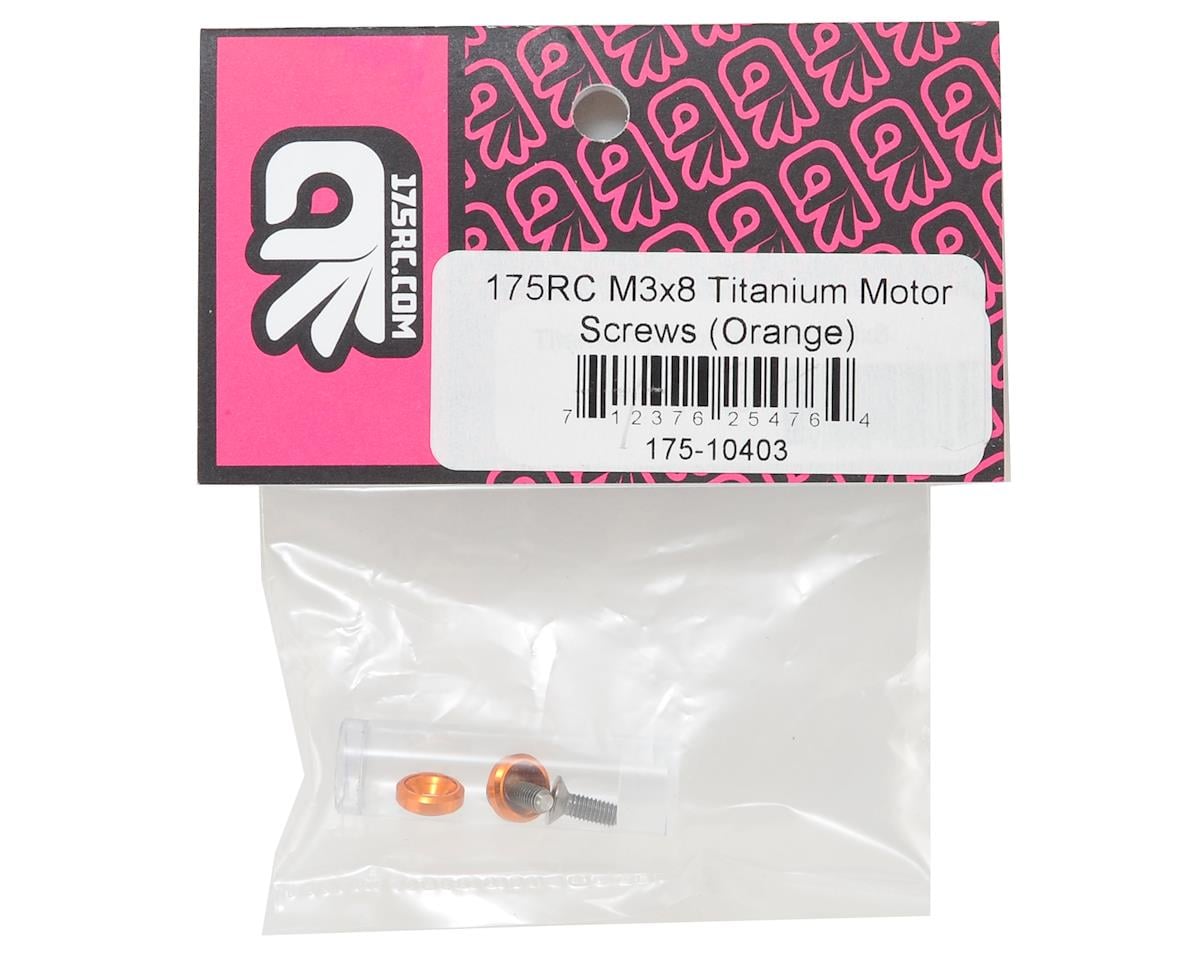 175RC 3x8mm Titanium Motor Screws (Orange)