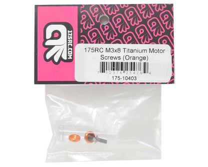 175RC 3x8mm Titanium Motor Screws (Orange)