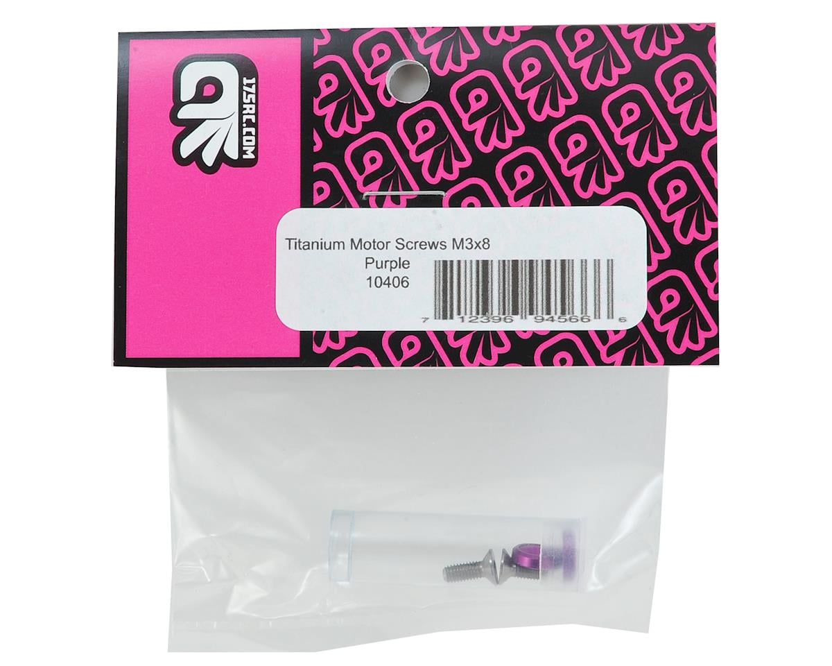 175RC 3x8mm Titanium Motor Screws (Purple)