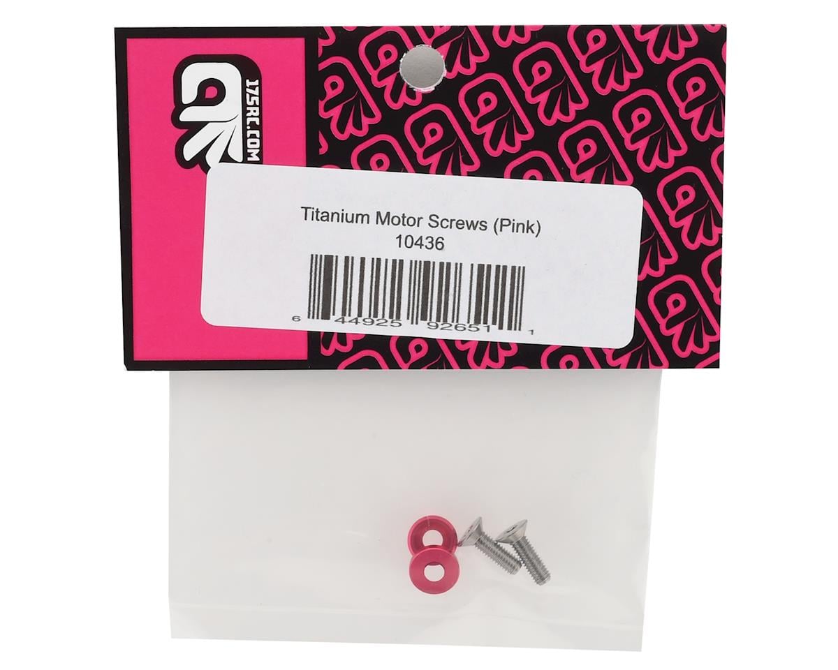 175RC 3x10mm Titanium Motor Screws (Pink) (2)