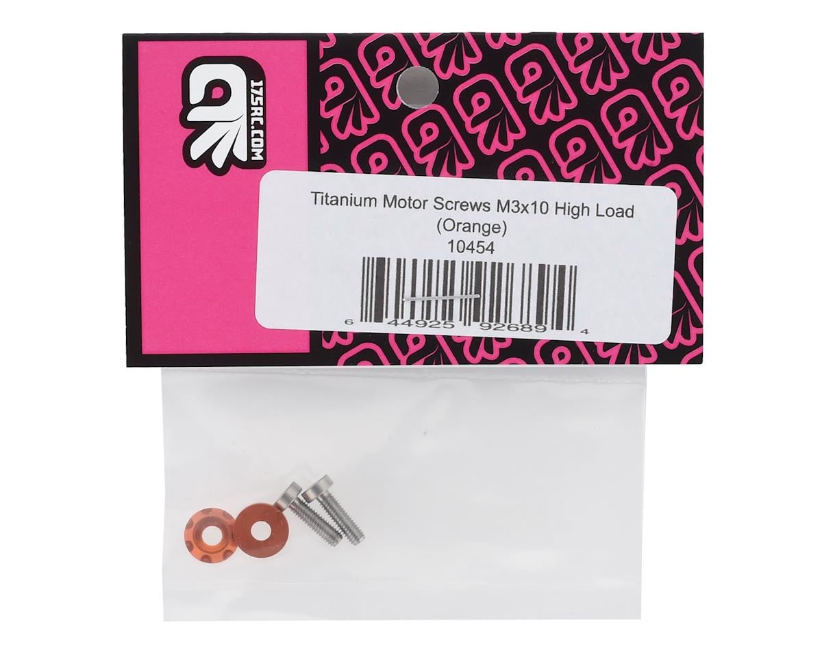 175RC 3x10mm "High Load" Titanium Motor Screws (Orange)