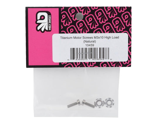 175RC 3x10mm "High Load" Titanium Motor Screws (Silver)