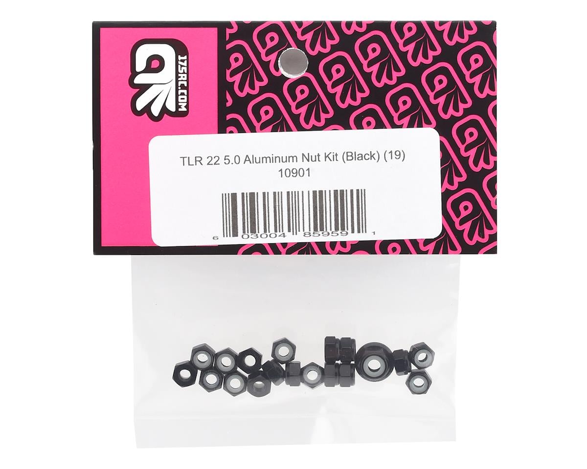 175RC TLR 22 5.0 Aluminum Nut Set (Black) (19)