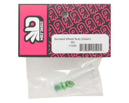 175RC Aluminum 4mm Serrated Wheel Nuts (Green)